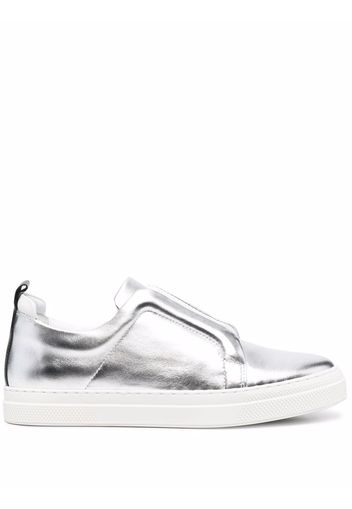 Pierre Hardy metallic-effect slip-on sneakers - Grigio