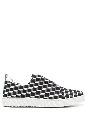 Pierre Hardy Slider cube print low-top sneakers - Nero