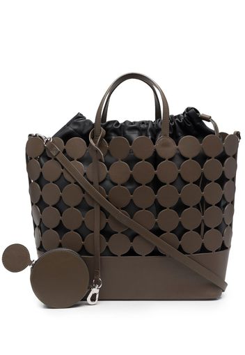 Pierre Hardy cut-out circle tote-bag - Marrone