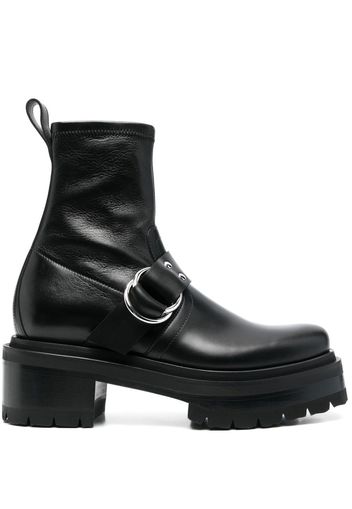 Pierre Hardy buckle-detail leather boots - Nero