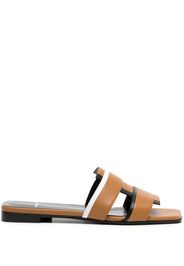 Pierre Hardy double-strap leather sandals - Marrone