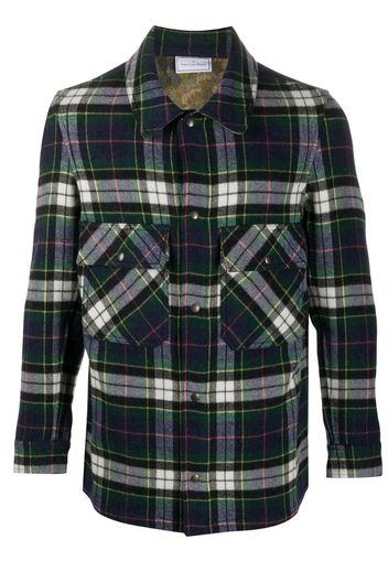 Pancake plaid wool shirt