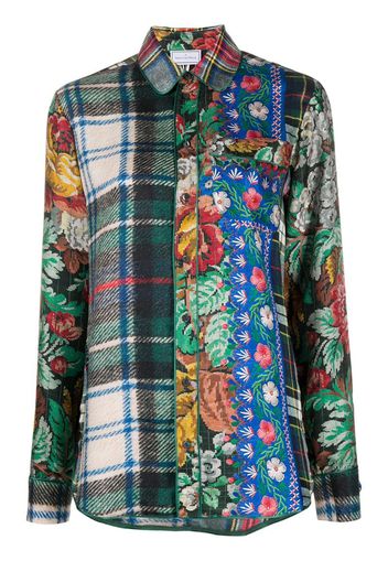 patchwork print shirt