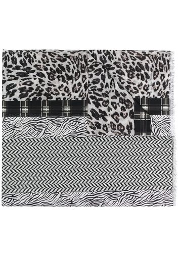 Pierre-Louis Mascia animal-print cotton-silk scarf - Bianco