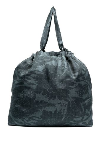 Pierre-Louis Mascia Aloe floral print silk tote - Grigio