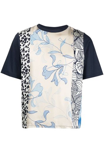 Pierre-Louis Mascia Aloe printed front T-shirt - Blu