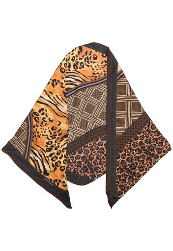 Pierre-Louis Mascia leopard-print silk scarf - Marrone