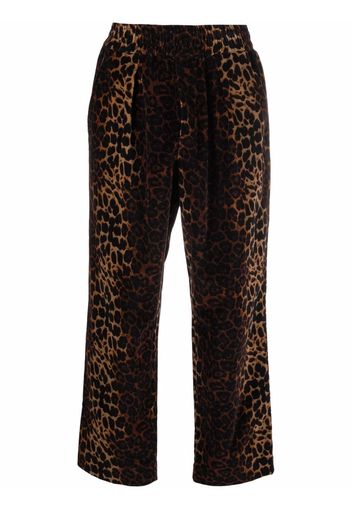 Pierre-Louis Mascia leopard-print cropped trousers - Marrone