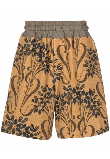 Pierre-Louis Mascia ursula floral-print elasticated shorts - Toni neutri