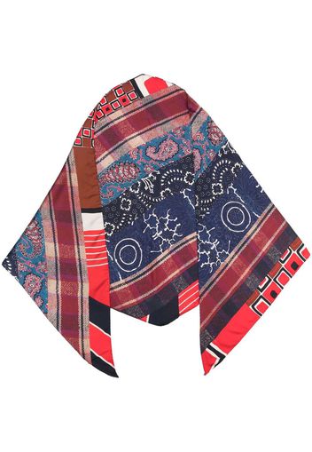 Pierre-Louis Mascia patchwork-print silk scarf - Rosso