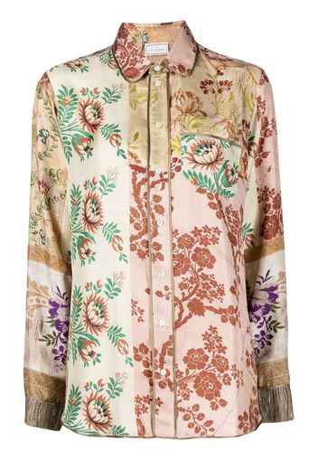 Pierre-Louis Mascia floral-print silk shirt - Marrone