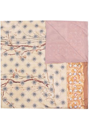 Pierre-Louis Mascia Foulard con stampa astratta - Marrone