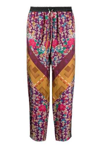 Pierre-Louis Mascia floral-print silk trousers - Viola