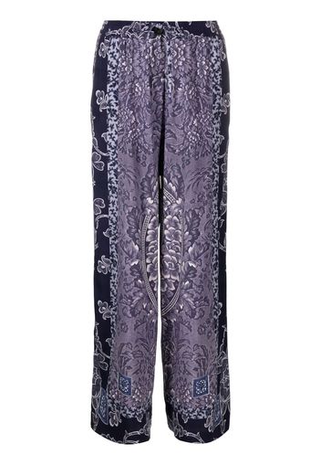 Pierre-Louis Mascia silk graphic-print trousers - Viola