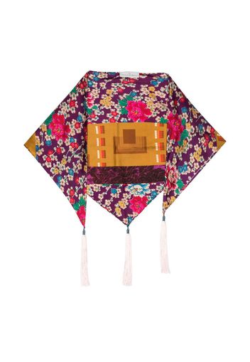 Pierre-Louis Mascia tassel-detailing silk scarf - Marrone