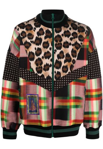 Pierre-Louis Mascia panelled-print-design jacket - Marrone