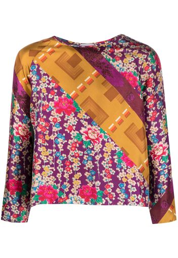 Pierre-Louis Mascia floral-print silk top - Viola