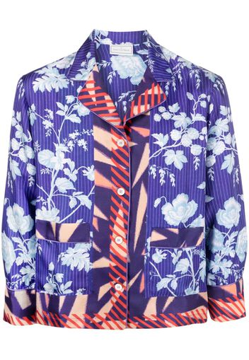 Pierre-Louis Mascia floral-print silk shirt - Blu