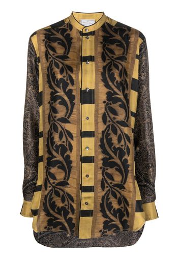 Pierre-Louis Mascia graphic-print silk shirt - Nero