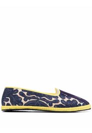 Pierre-Louis Mascia mix-print slip-on loafers - Blu