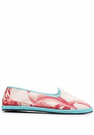 Pierre-Louis Mascia mix-print slip-on loafers - Rosso