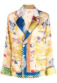 Pierre-Louis Mascia floral-print silk jacket - Blu