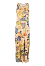 Pierre-Louis Mascia Dino floral-print sleeveless dress - Giallo