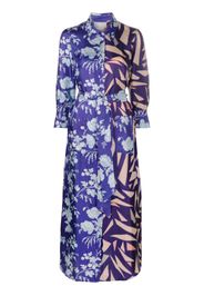 Pierre-Louis Mascia belted mixed-print shirtdress - Viola