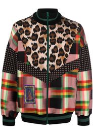 Pierre-Louis Mascia panelled-print-design jacket - Marrone