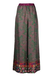 Pierre-Louis Mascia graphic-print silk palazzo pants - Viola