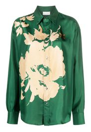 Pierre-Louis Mascia Cialda floral-print silk shirt - Verde