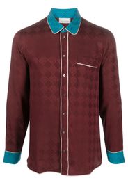 Pierre-Louis Mascia jacquard silk shirt - Rosso