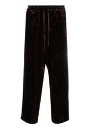 Pierre-Louis Mascia cropped velvet trousers - Nero