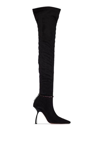 Black Mirage 100 thigh-high boots