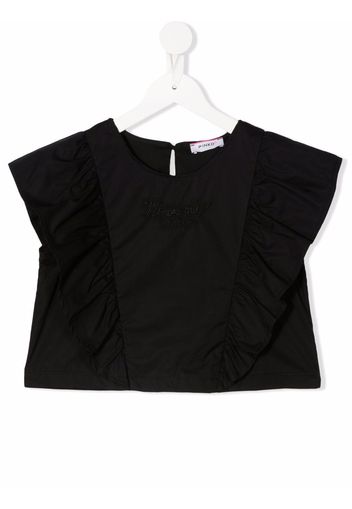 Pinko Kids ruched detail top - Nero