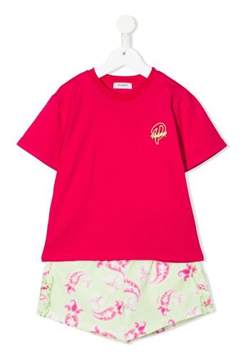 Pinko Kids paisley-print short set - Rosa