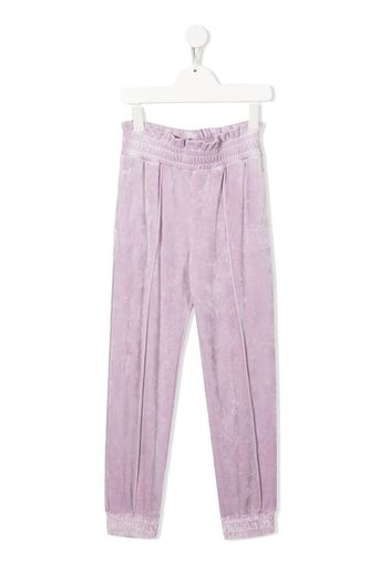 Pinko Kids elasticated velour track pants - Viola