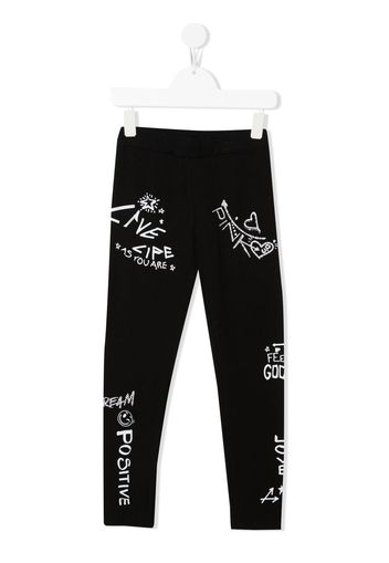 Pinko Kids Leggings con decorazione - Nero