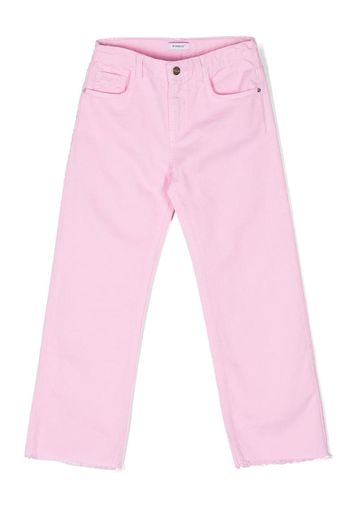 Pinko Kids raw-cut straight jeans - Rosa