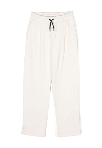 Pinko Kids drawstring-waist cotton track pants - Bianco