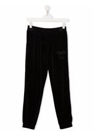 Pinko Kids embroidered jersey track pants - Nero