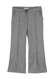 Pinko Kids houndstooth-pattern flared trousers - Nero