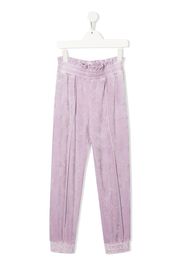 Pinko Kids elasticated velour track pants - Viola