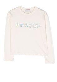 Pinko Kids logo crew-neck sweatshirt - Toni neutri