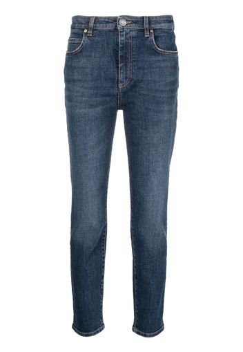 PINKO slim-cut washed jeans - Blu