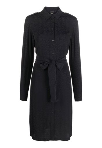 PINKO belted shirt midi dress - Nero