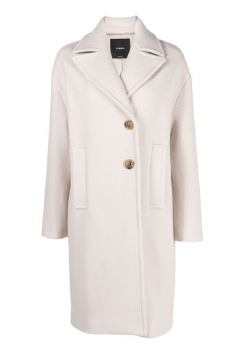 PINKO notched lapels single-breasted coat - Bianco