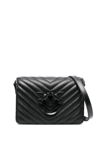 PINKO Borsa a tracolla con placca logo - Nero