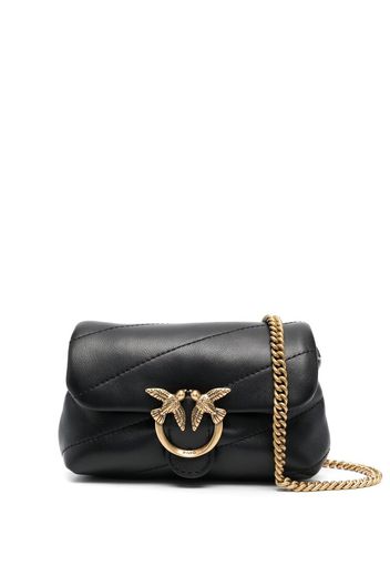 PINKO Love Micro Puff stud-detail mini bag - Nero