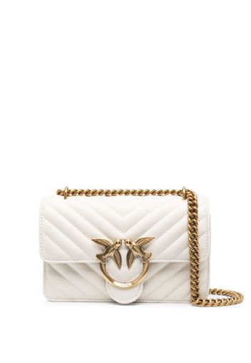 PINKO Lovebird quilted leather bag - Bianco